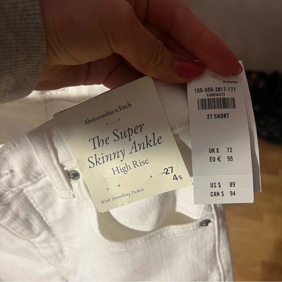 Abercrombie skinny ankle jeans NWT - Picture 4 of 5